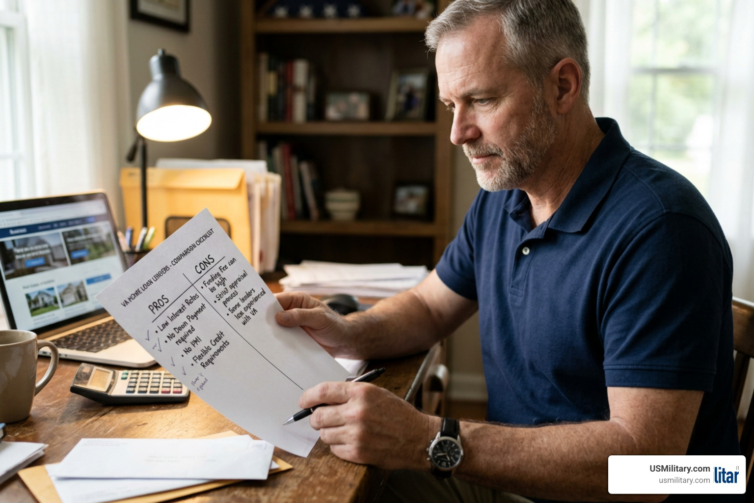Visual checklist of pros and cons for VA home loan lenders Visual checklist of pros and cons for VA home loan lenders