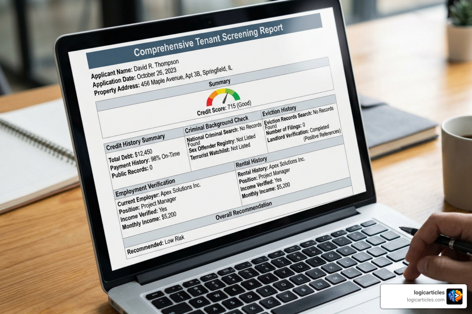 tenant screening report showing credit score and background check details tenant screening report showing credit score and background check details
