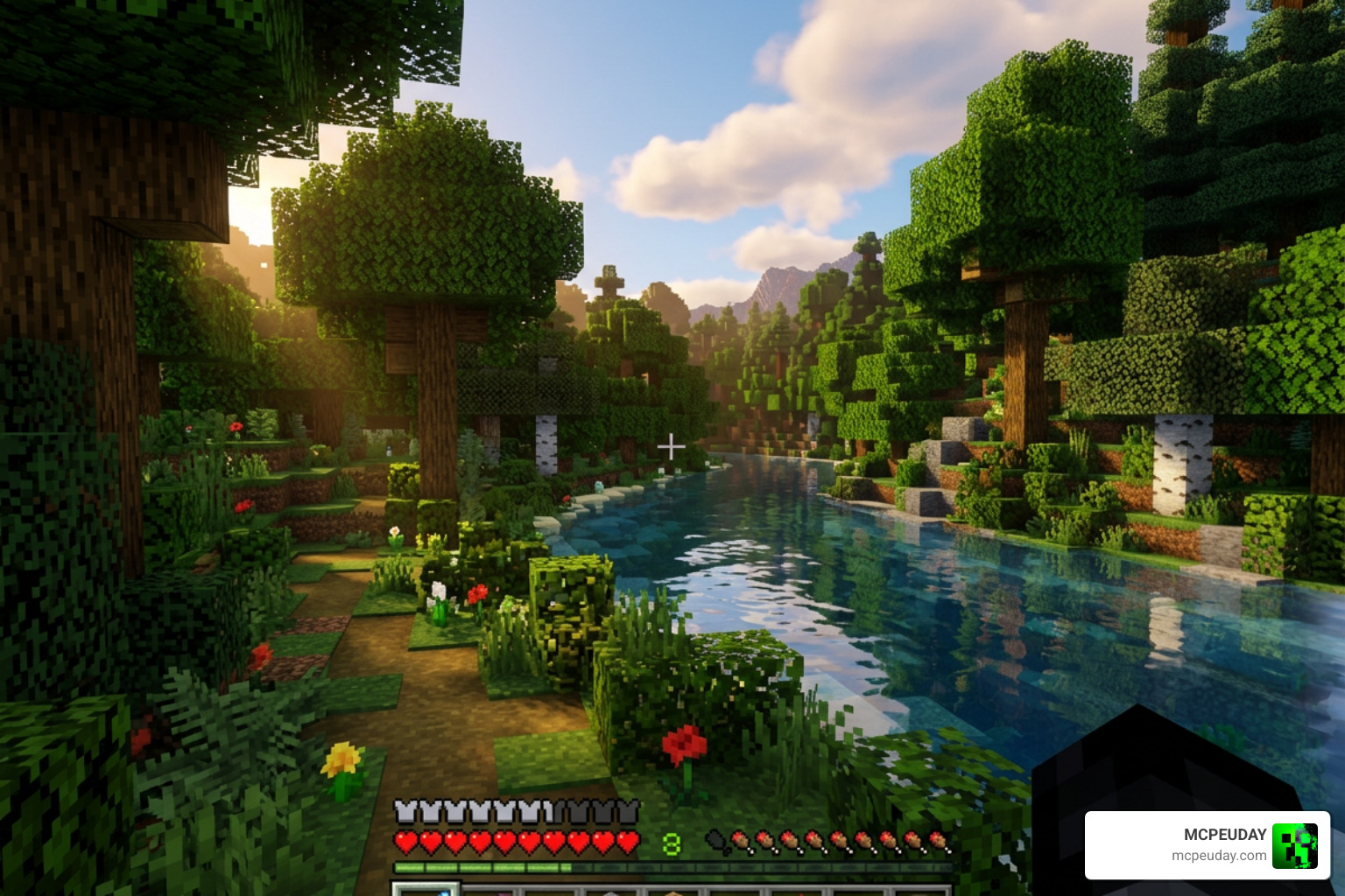 Mirai Shader Minecraft Bedrock Edition visual overhaul Mirai Shader Minecraft Bedrock Edition visual overhaul