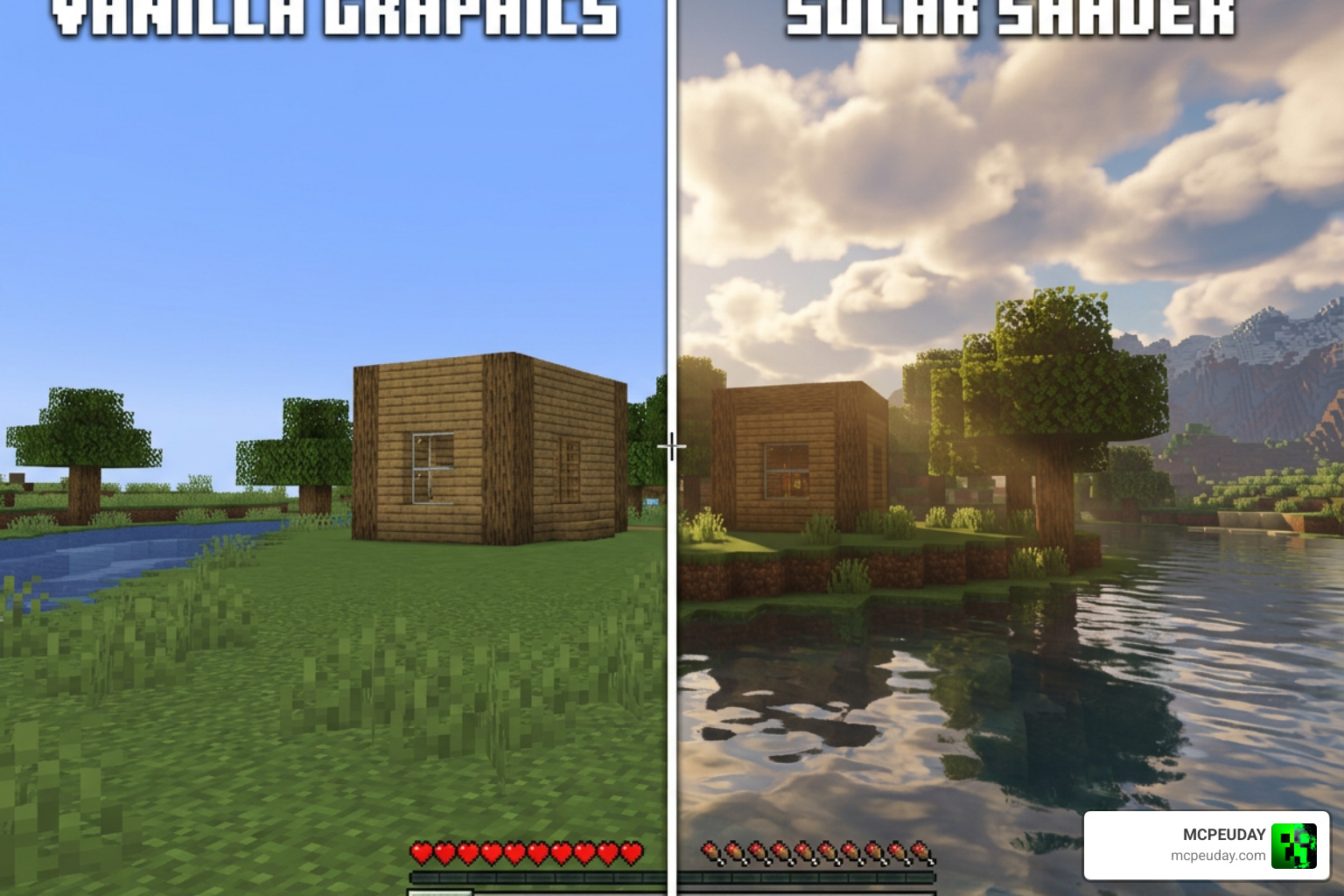 Minecraft gameplay comparing shader profiles Minecraft gameplay comparing shader profiles