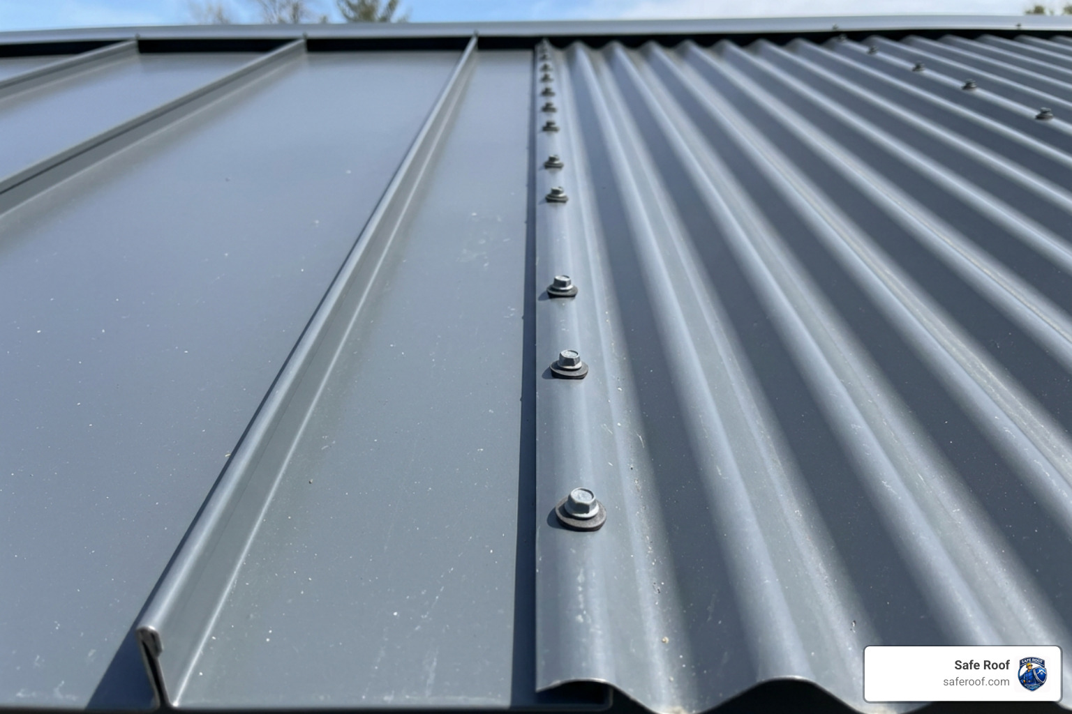standing seam vs exposed fastener panel diagram