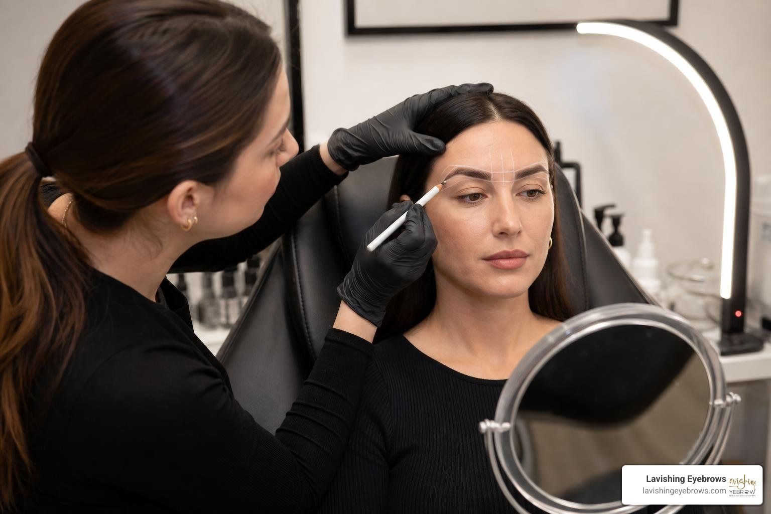 professional brow mapping session at permanent makeup studio professional brow mapping session at permanent makeup studio
