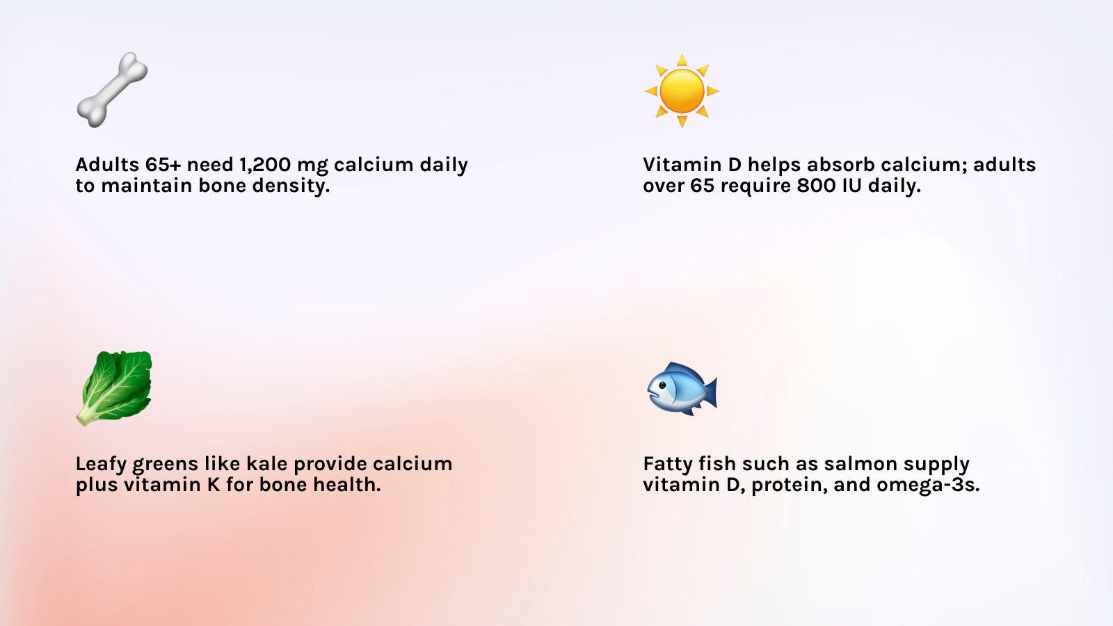 Infographic: Daily calcium and vitamin D requirements for older adults by age and sex infographic