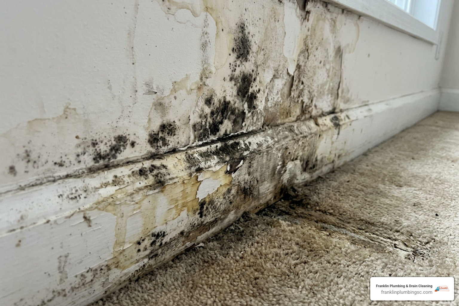 mold growth on baseboards from hidden water leak mold growth on baseboards from hidden water leak