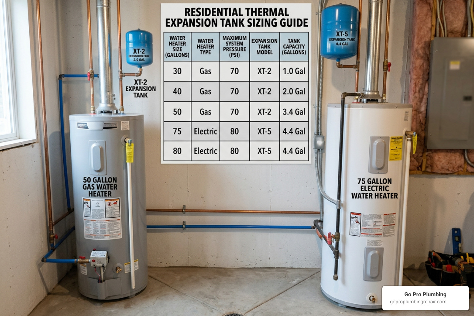 expansion tank sizing chart expansion tank sizing chart
