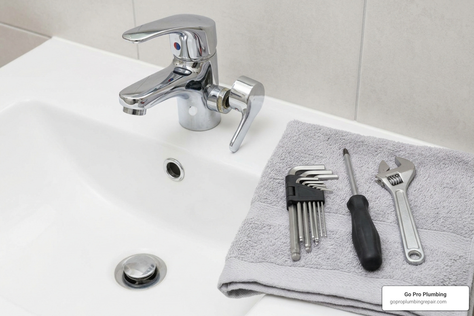 Disassembling a wobbly or broken sink handle step-by-step