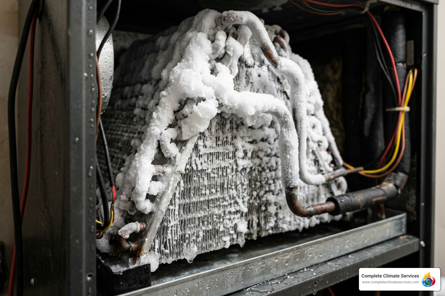 frozen AC evaporator coils needing professional repair