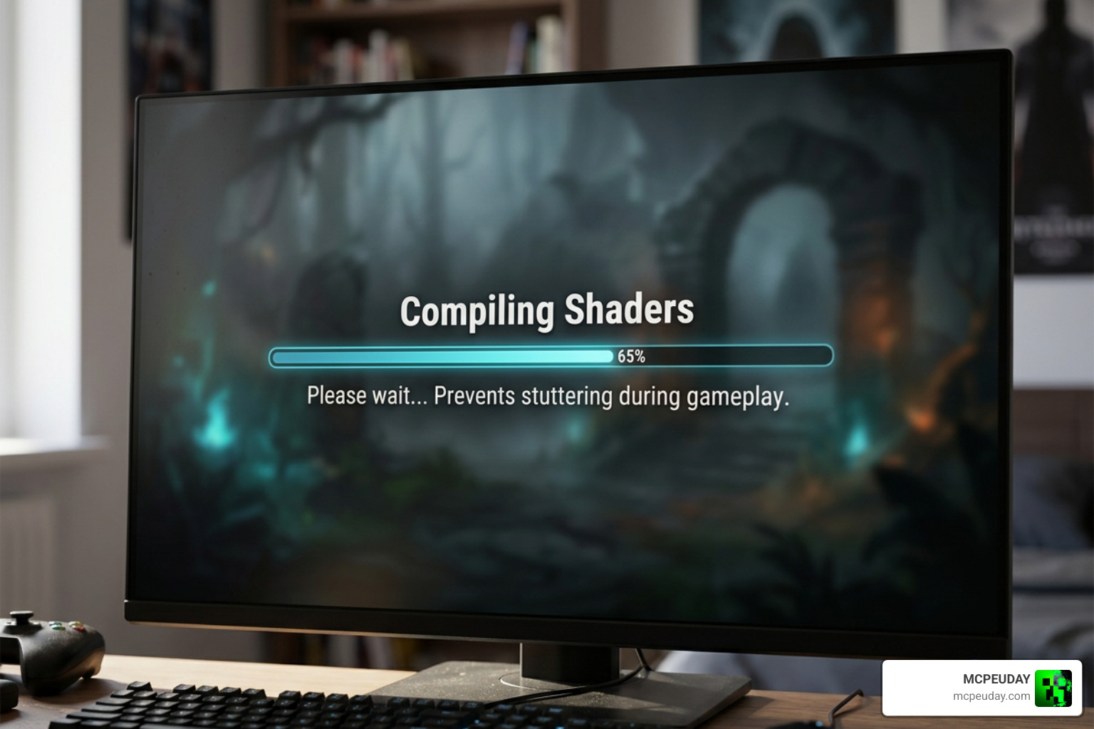 game loading screen compiling shaders to prevent stuttering game loading screen compiling shaders to prevent stuttering
