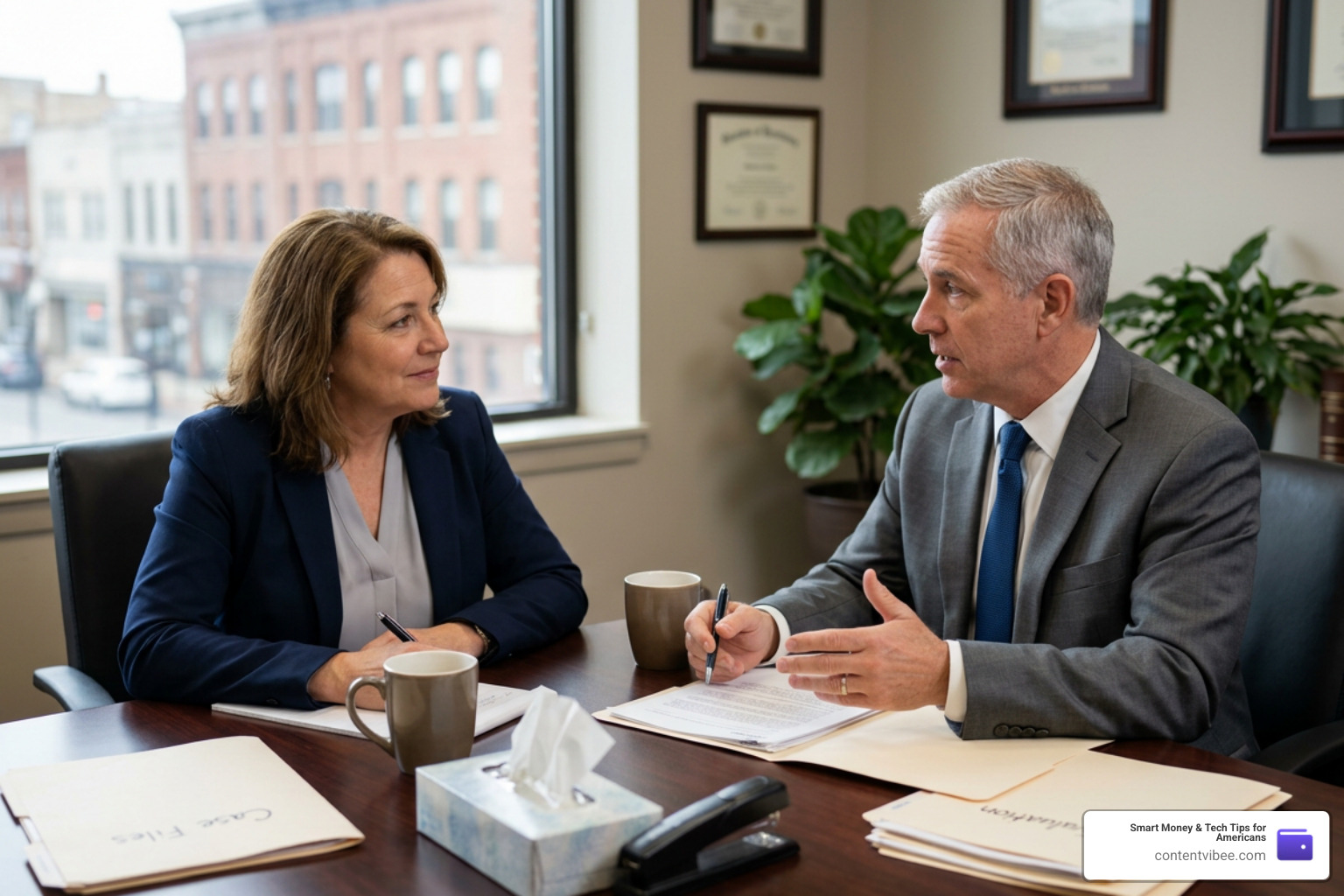 client meeting lawyer for a personal injury legal consultation and case evaluation