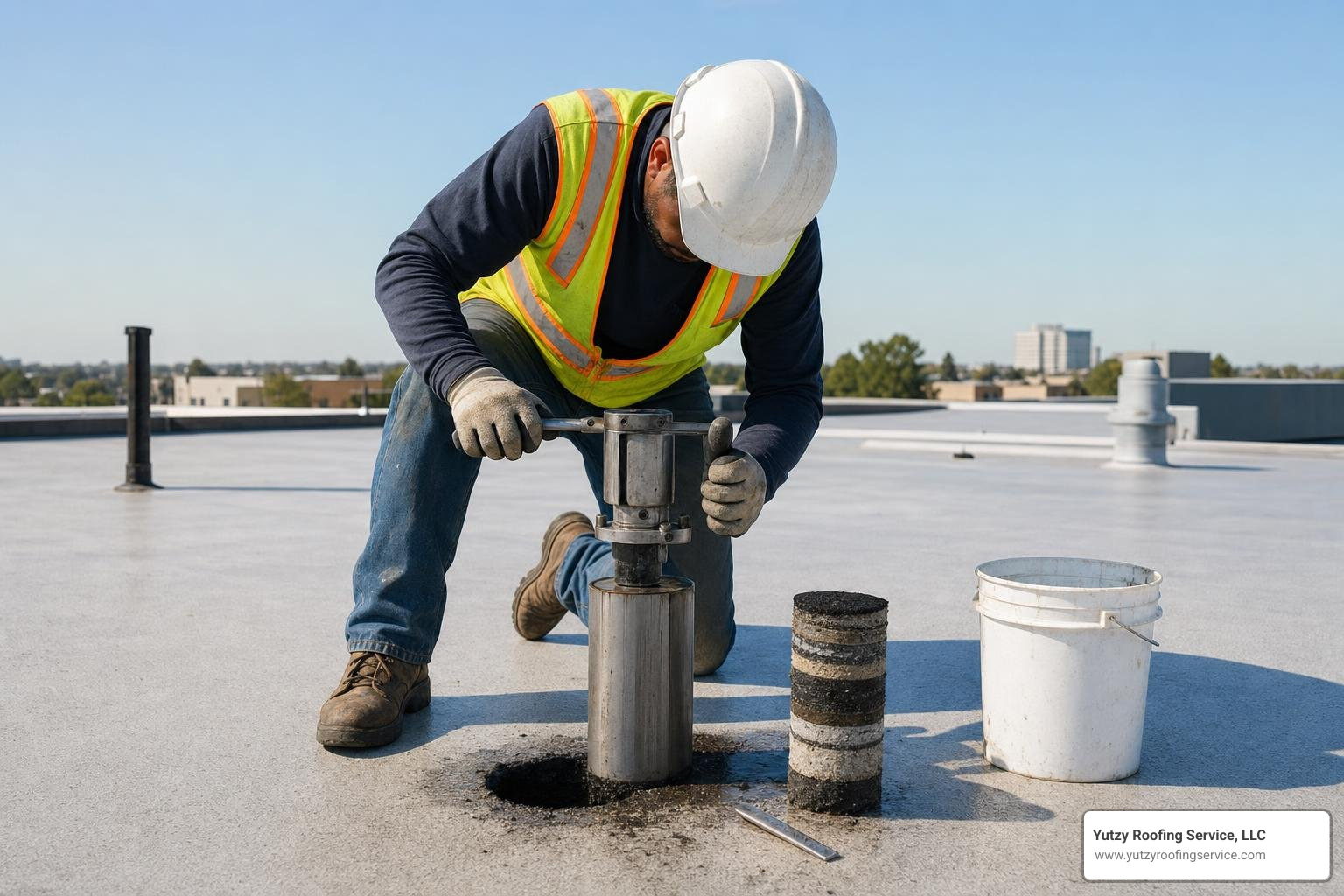 commercial roof core sampling commercial roof core sampling