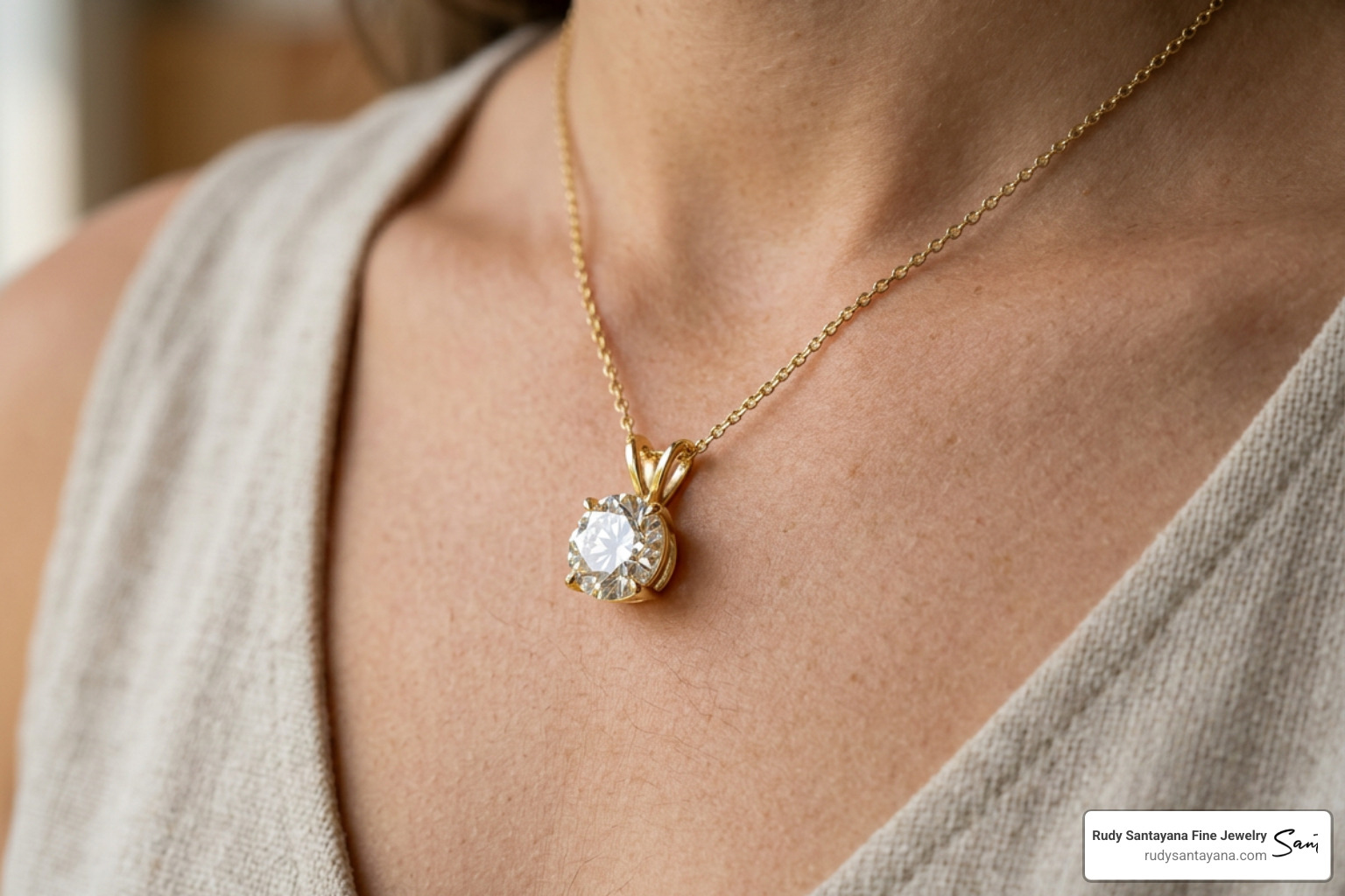 custom lab diamond pendant in yellow gold setting custom lab diamond pendant in yellow gold setting