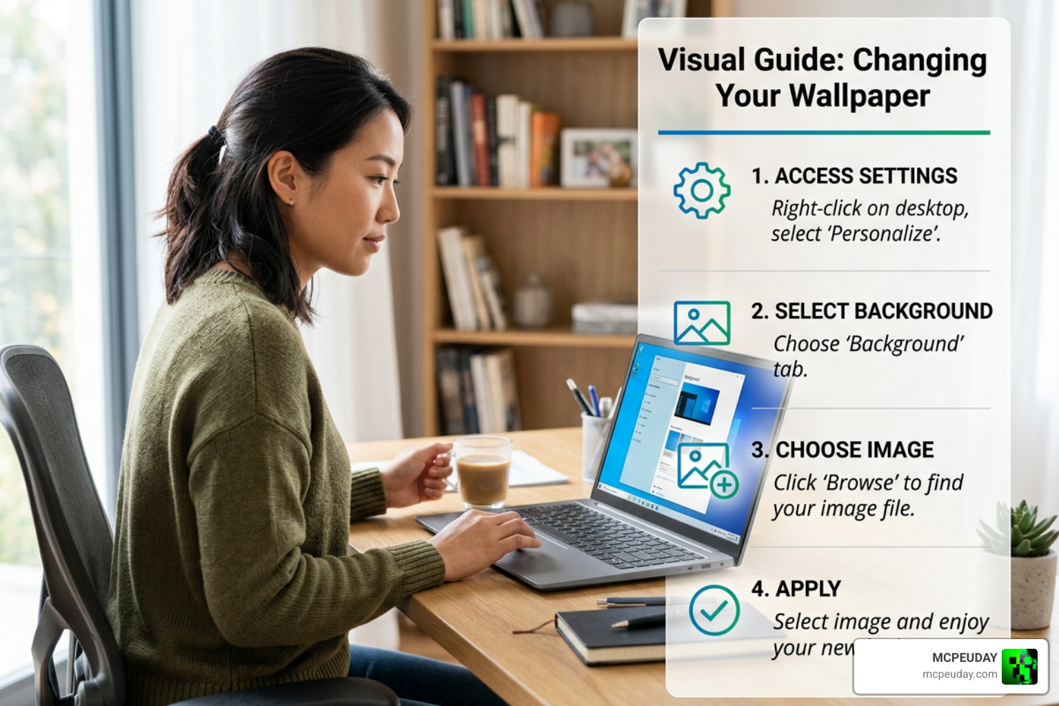 Step-by-step live wallpaper installation guide graphic