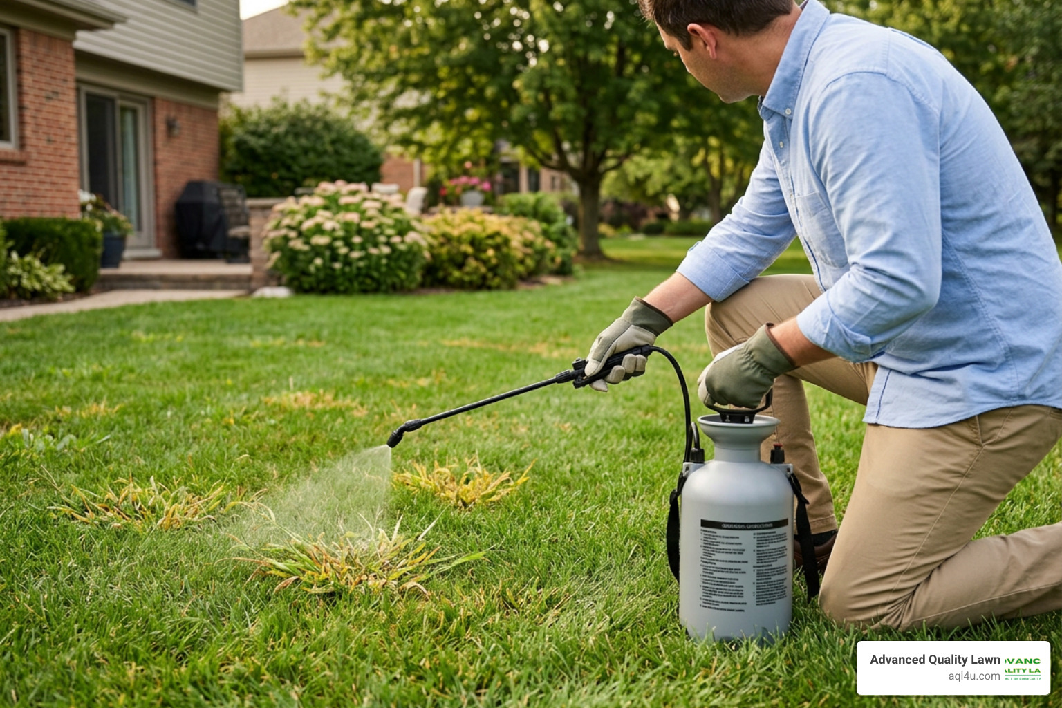 selective herbicide application on crabgrass
