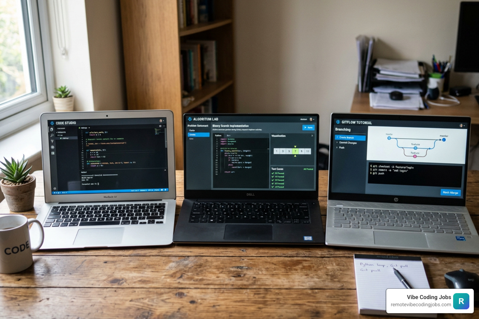 A visual representation of the top student-friendly vibe coding interfaces side by side