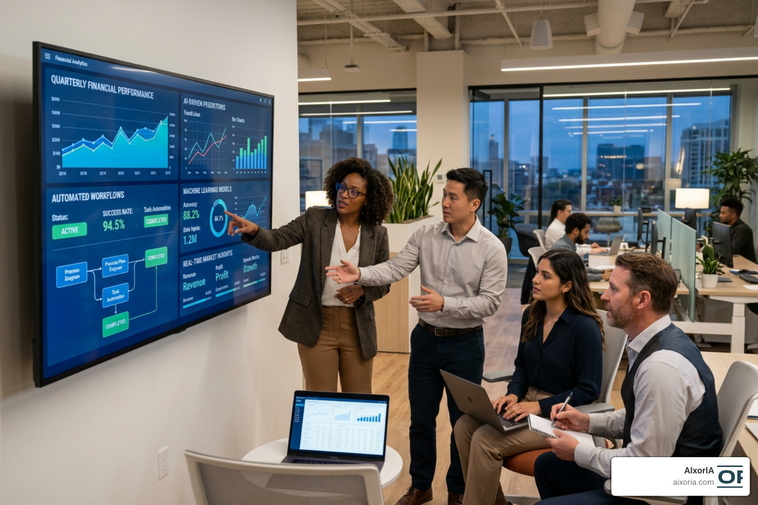 AI-driven financial data processing and machine learning workflows