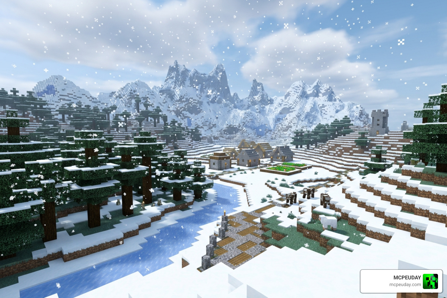 Optimized snow textures and clear weather visibility