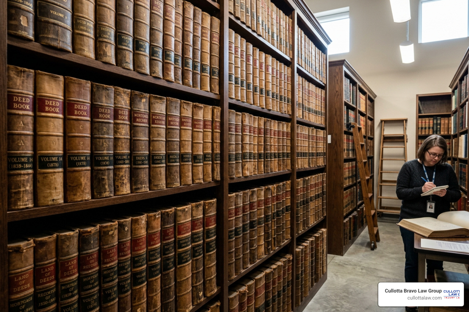 historical land record books in Illinois county recorder office