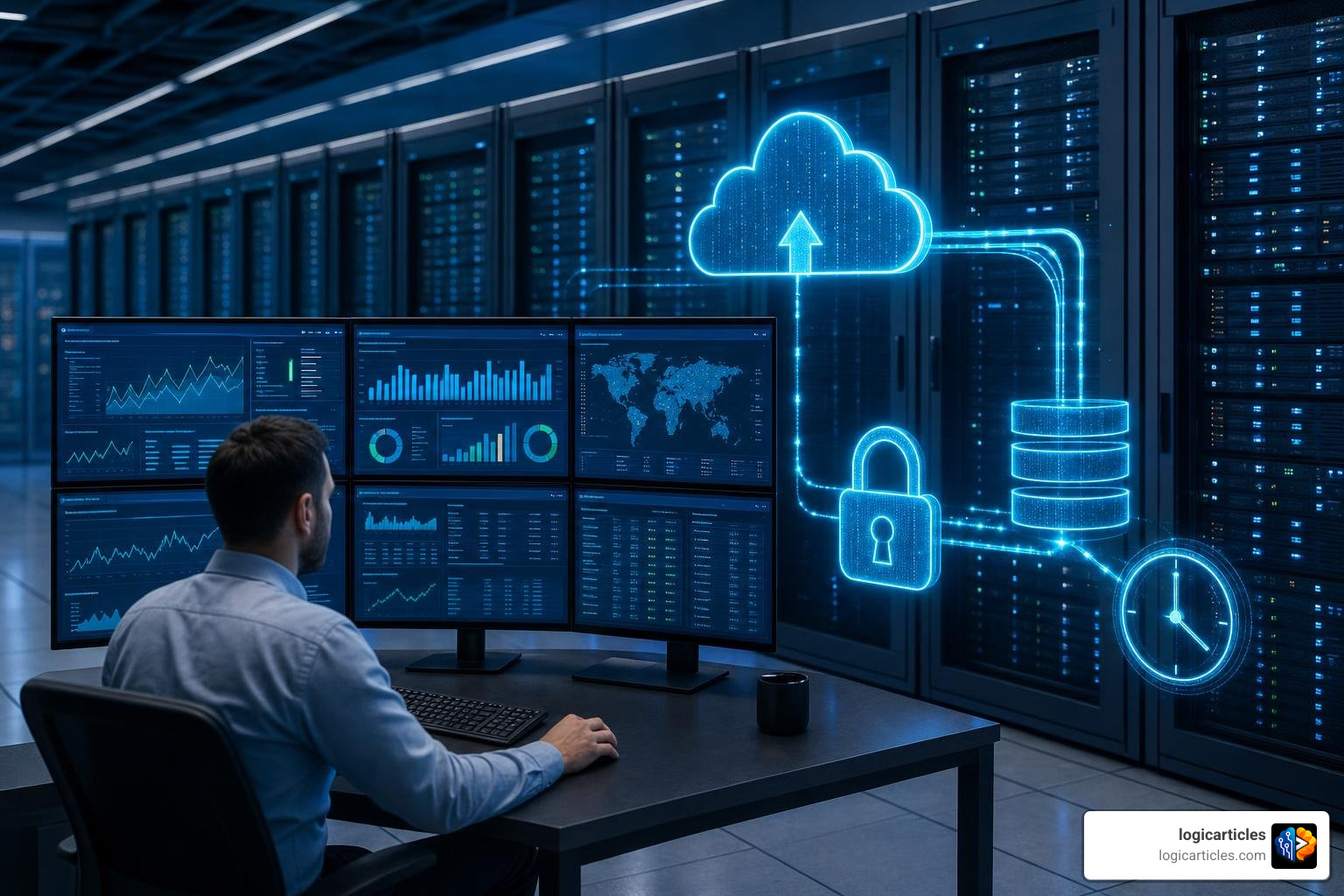 Secure cloud database with real-time financial tracking and automated backup