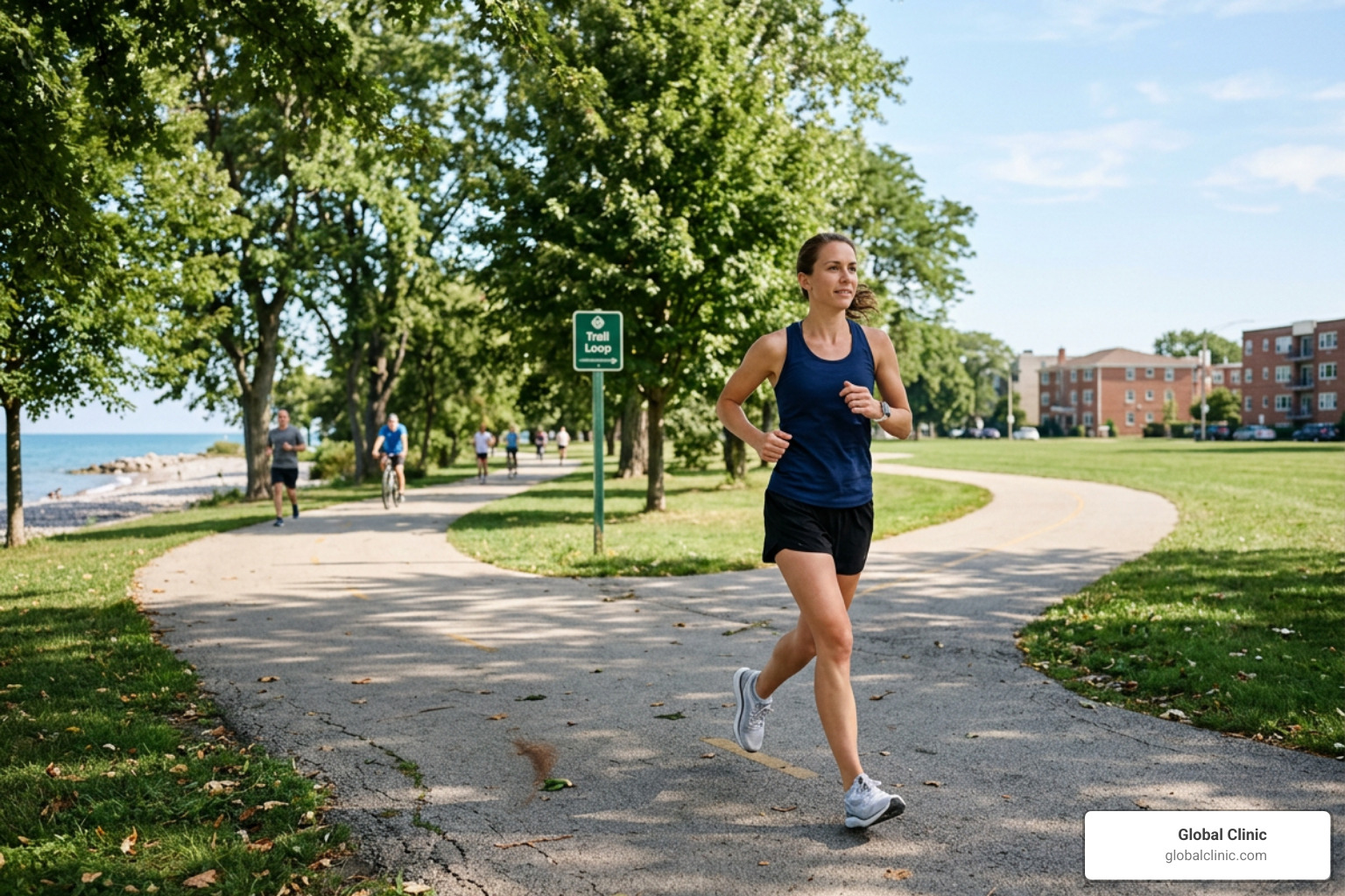 healthy active individual enjoying an active lifestyle in Northern Chicago