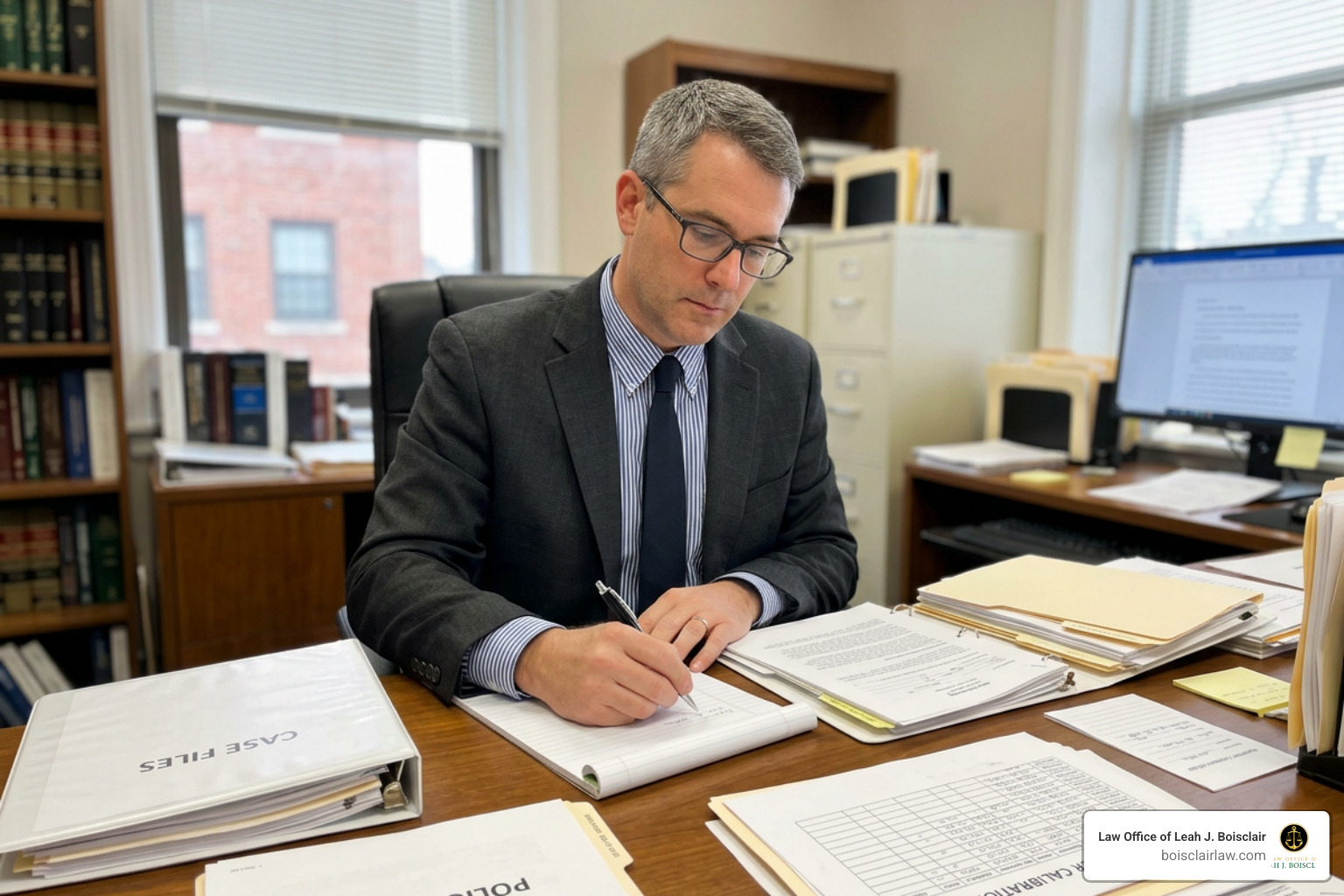 defense attorney analyzing police reports and breathalyzer calibration logs defense attorney analyzing police reports and breathalyzer calibration logs