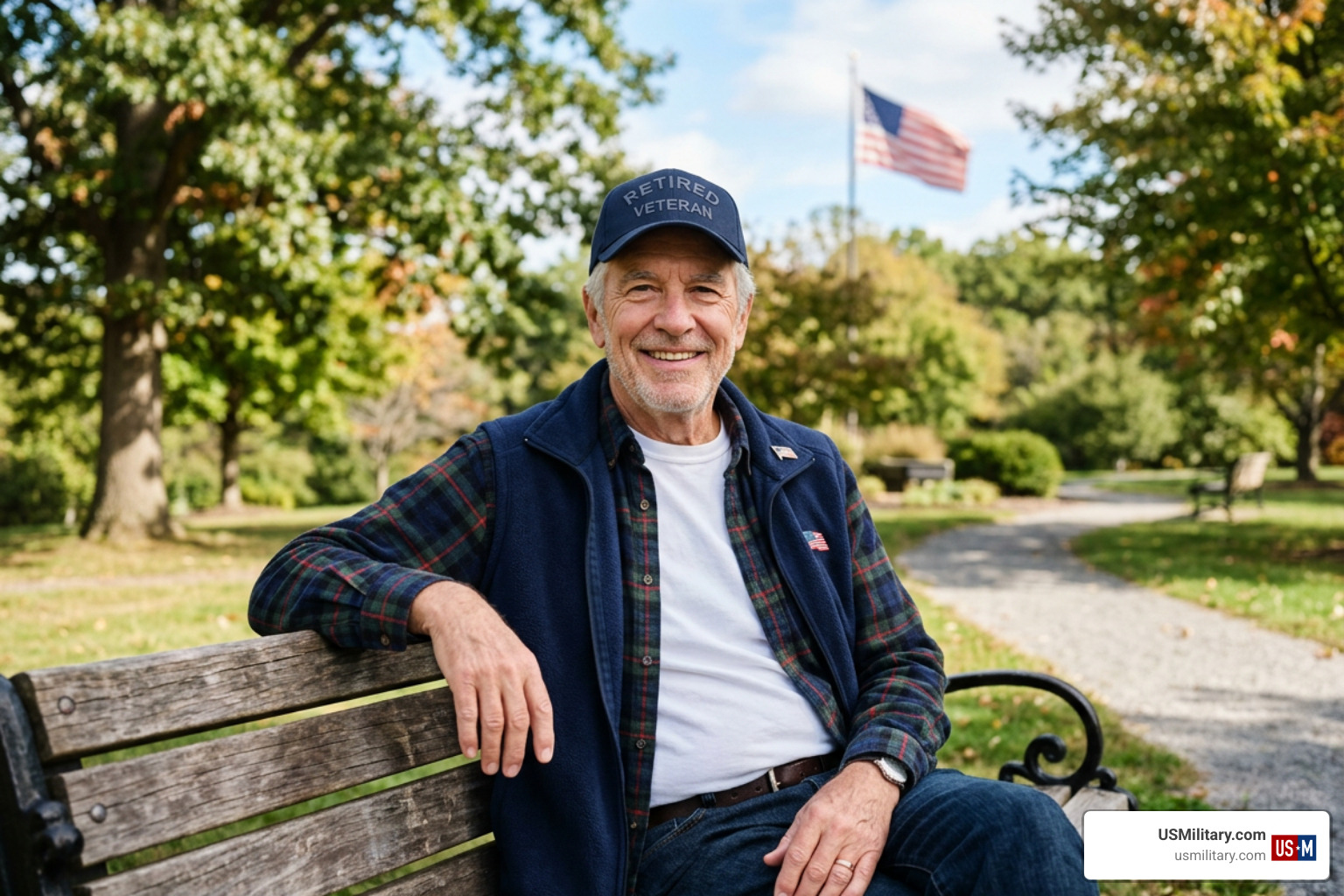 A retired United States military veteran smiling