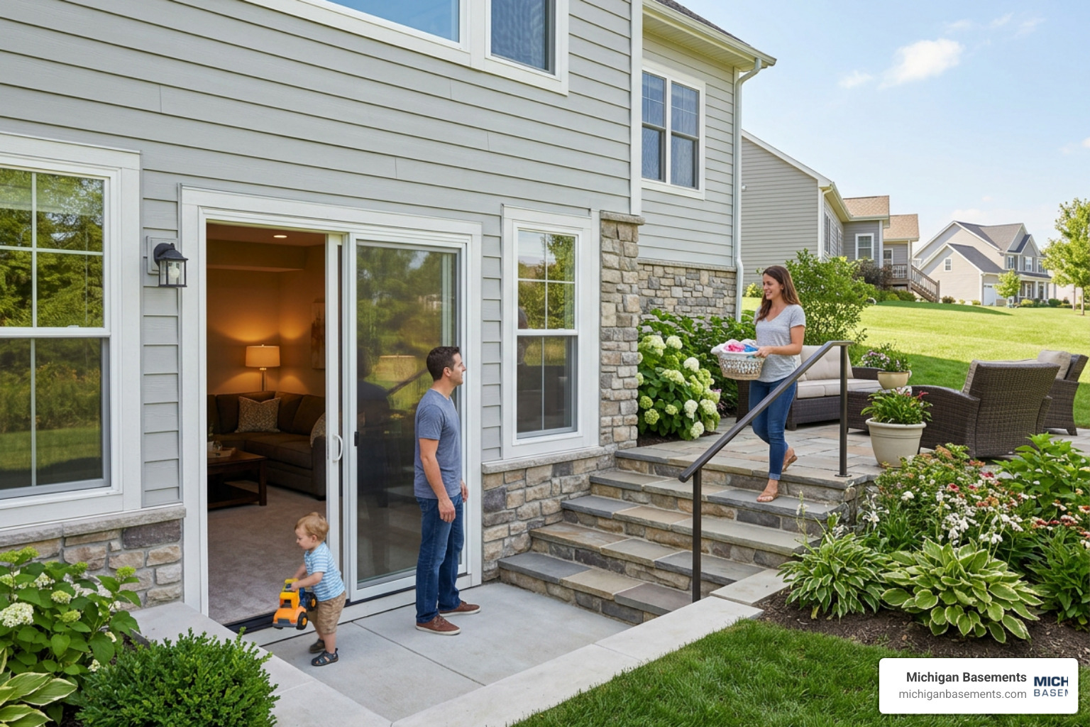 basement walkouts modern home outdoor access lower level