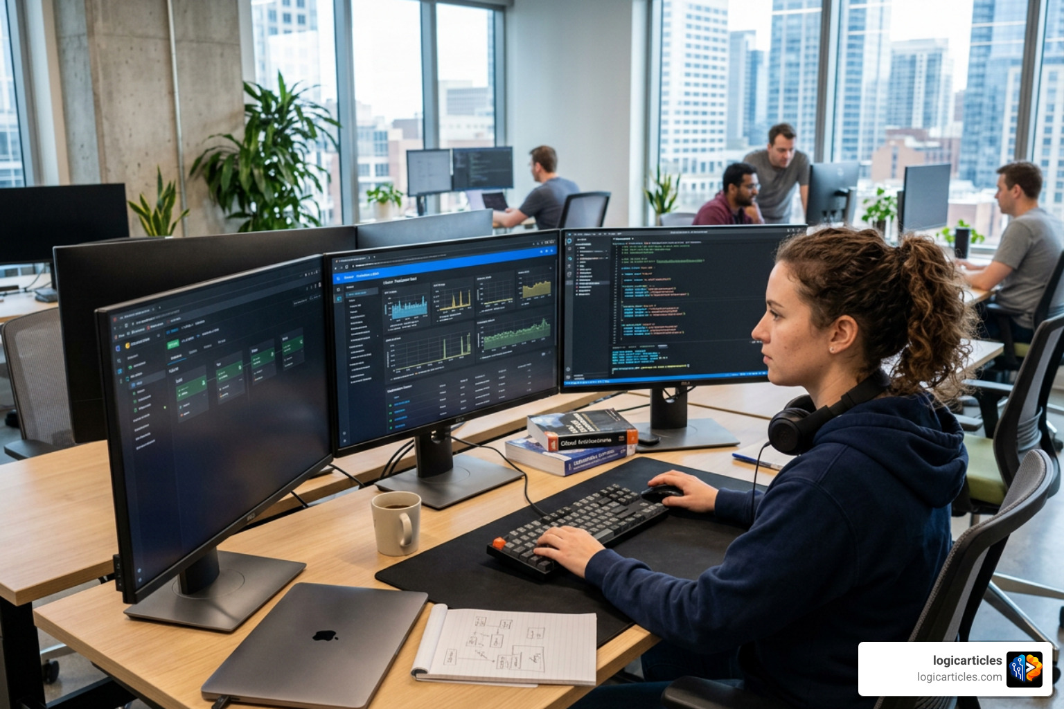 DevOps engineer working on cloud infrastructure DevOps engineer working on cloud infrastructure