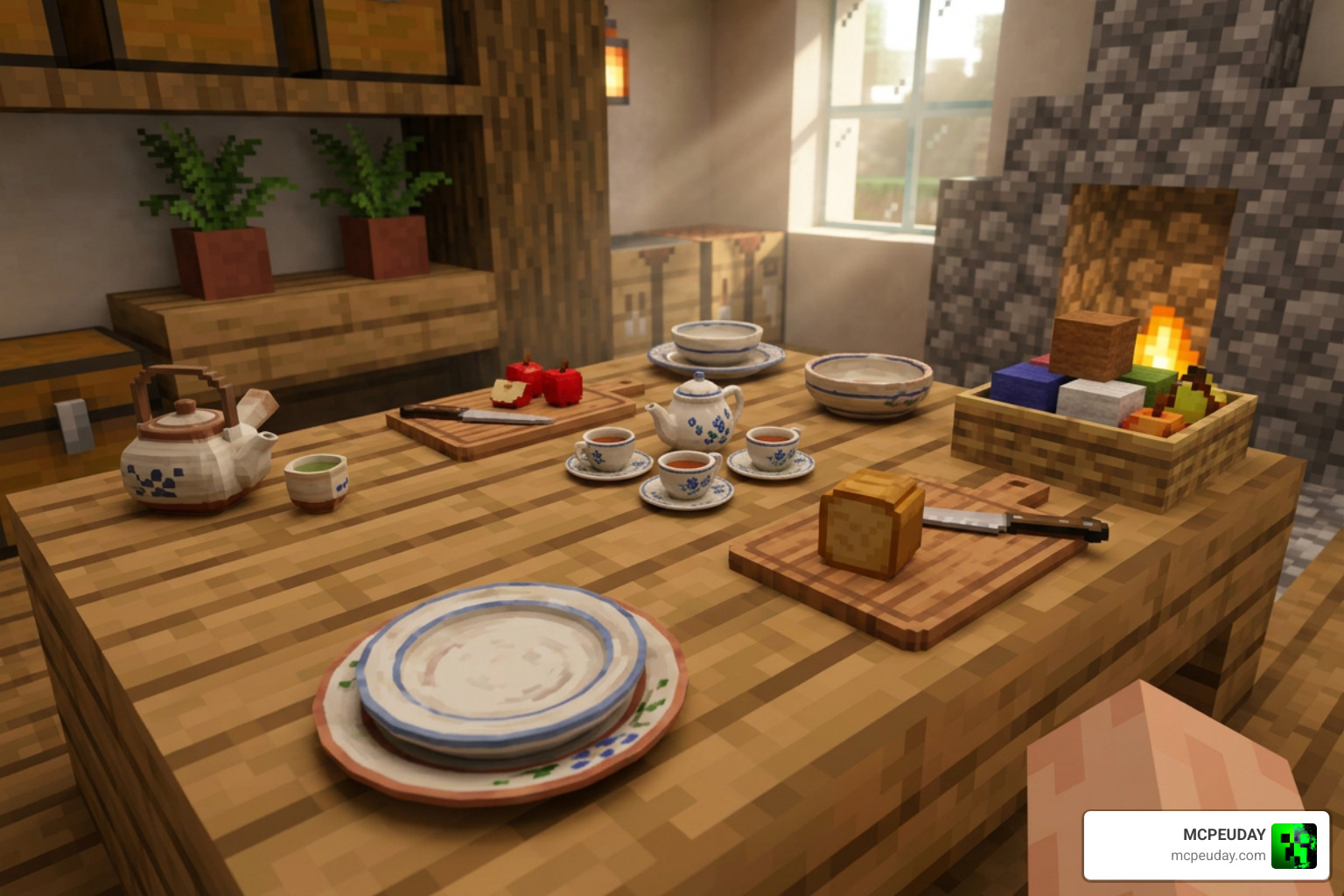 Mizuno's 16 Craft custom 3D models displayed on table using CIT system and invisible item frames