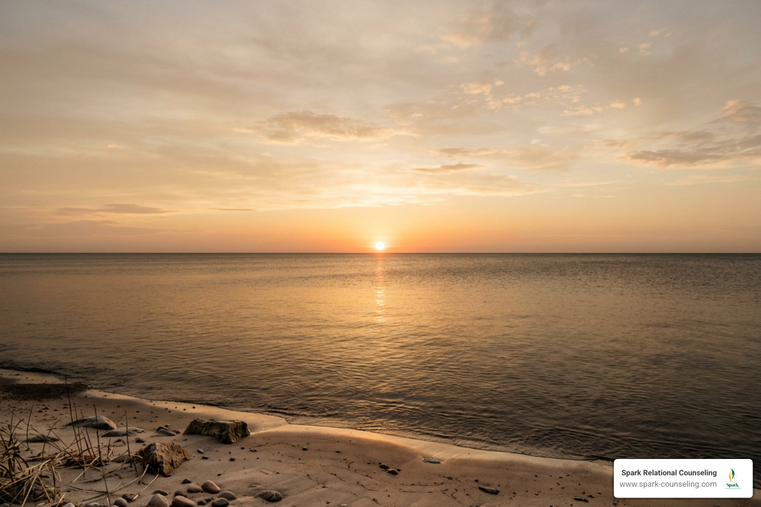 A minimalistic amber horizon representing hope, warmth, and relational connection A minimalistic amber horizon representing hope, warmth, and relational connection