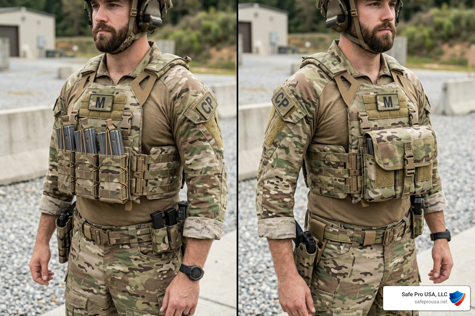 Open-top vs closed-top tactical magazine pouches compared side-by-side Open-top vs closed-top tactical magazine pouches compared side-by-side