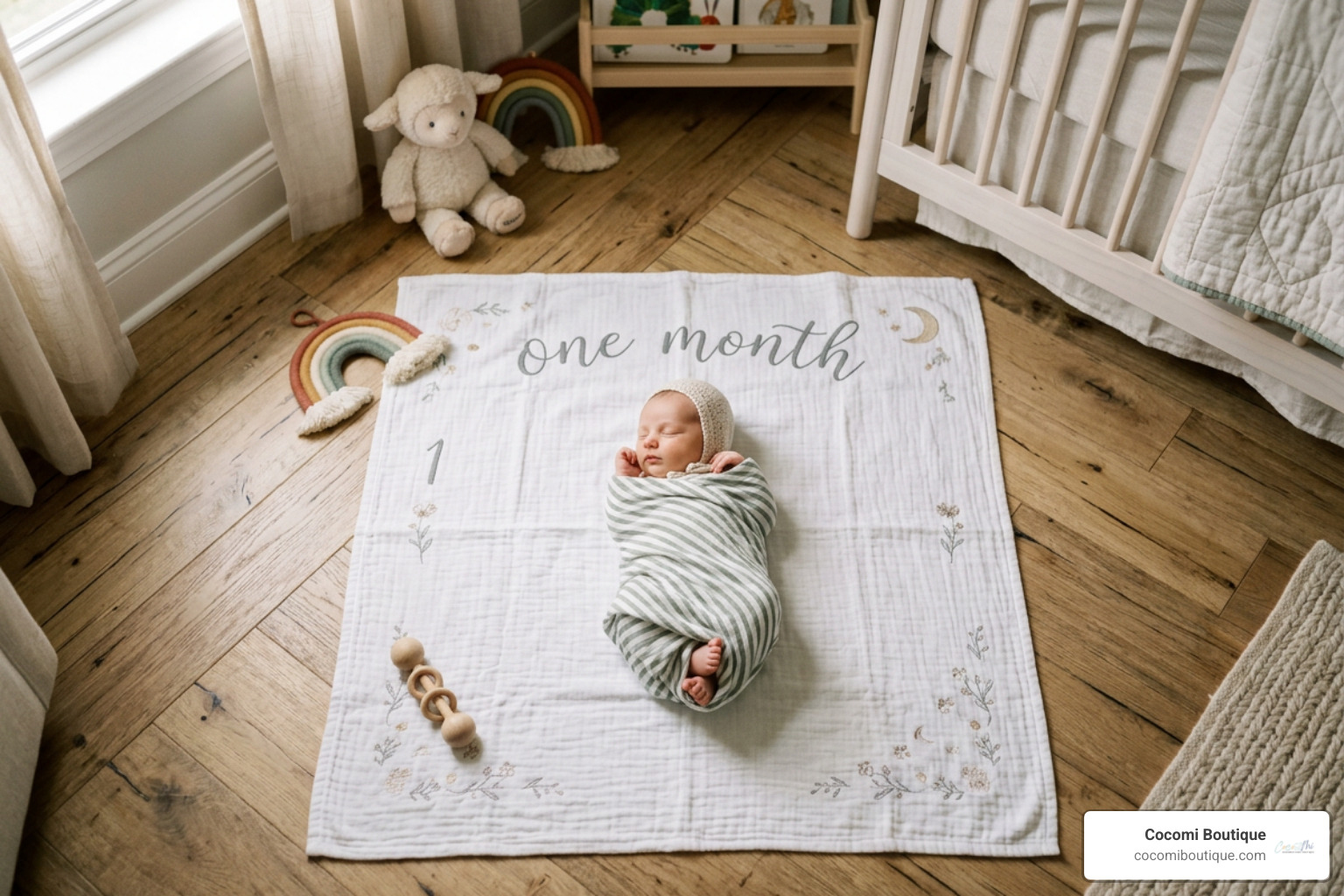 muslin milestone blanket