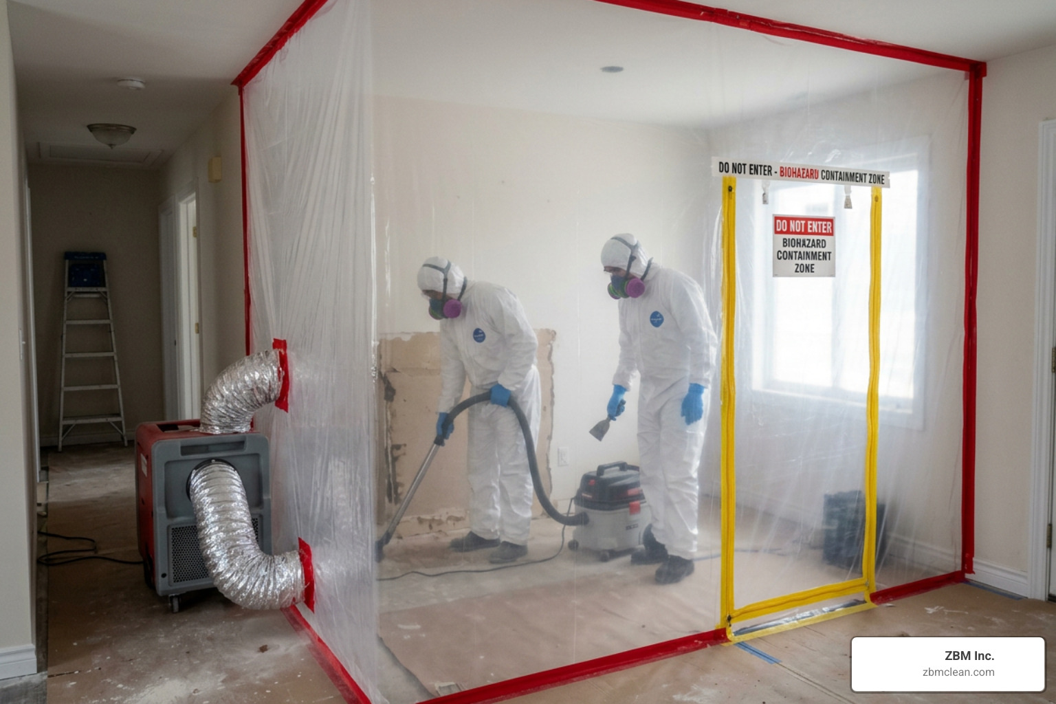 professional mold containment barrier setup professional mold containment barrier setup