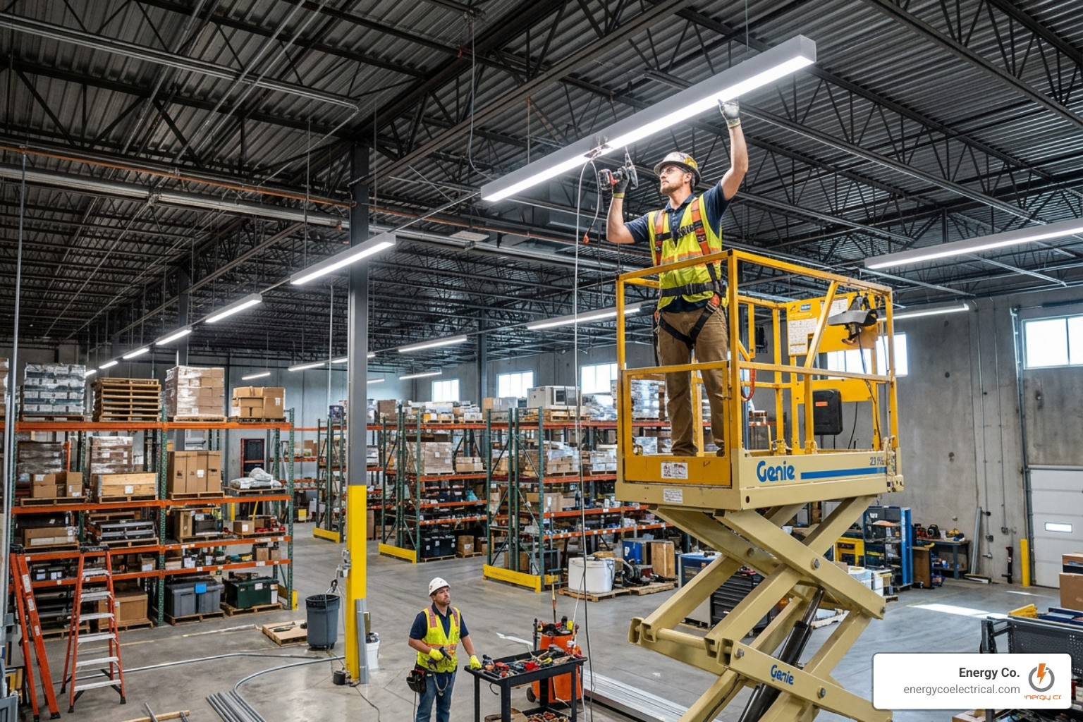 commercial lighting retrofit in Chicago facility
