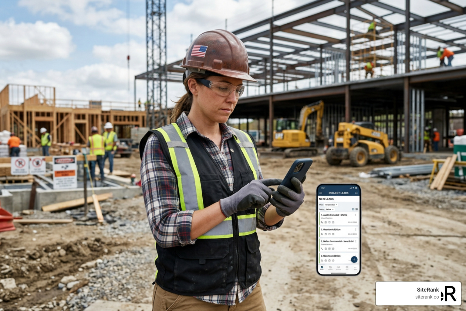 contractor using mobile lead app contractor using mobile lead app
