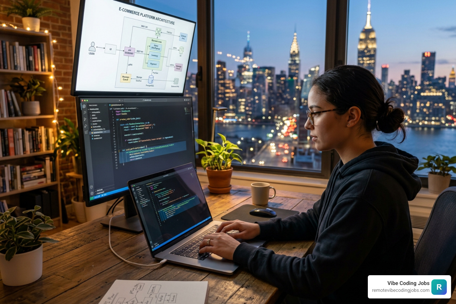 Developer using an AI IDE to generate code and manage system architecture