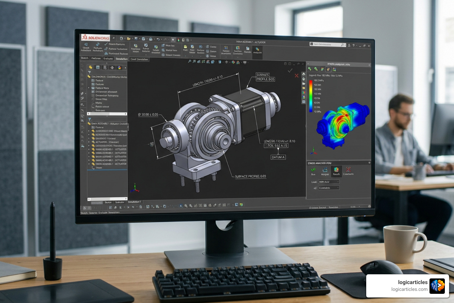 Tolerances and simulation tools inside a modern CAD workspace