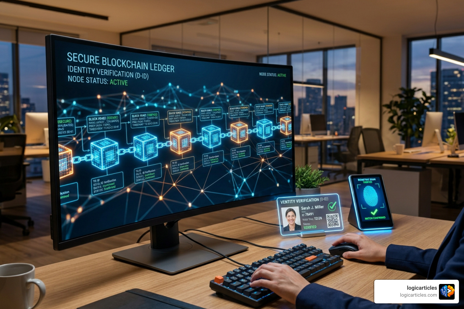 secure blockchain ledger and digital identity verification