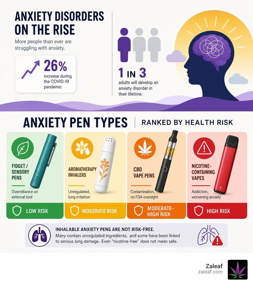 Infographic showing rise of anxiety disorders and anxiety pen types ranked by health risk infographic Infographic showing rise of anxiety disorders and anxiety pen types ranked by health risk infographic