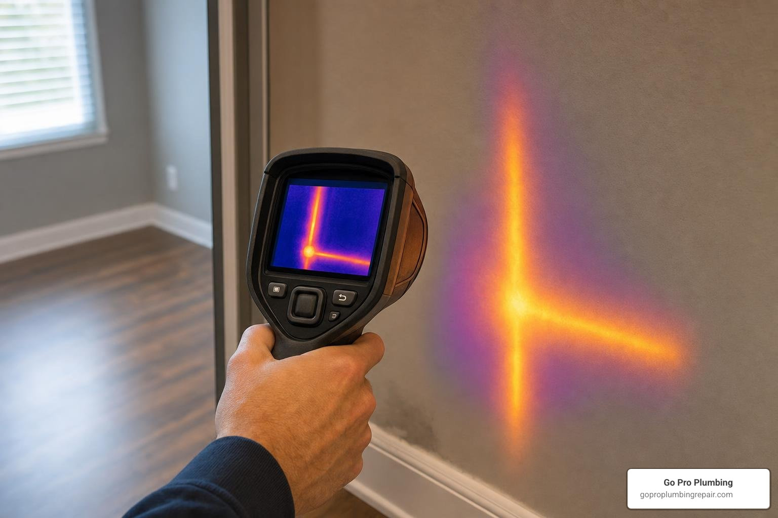 thermal imaging camera detecting a hidden pipe leak thermal imaging camera detecting a hidden pipe leak