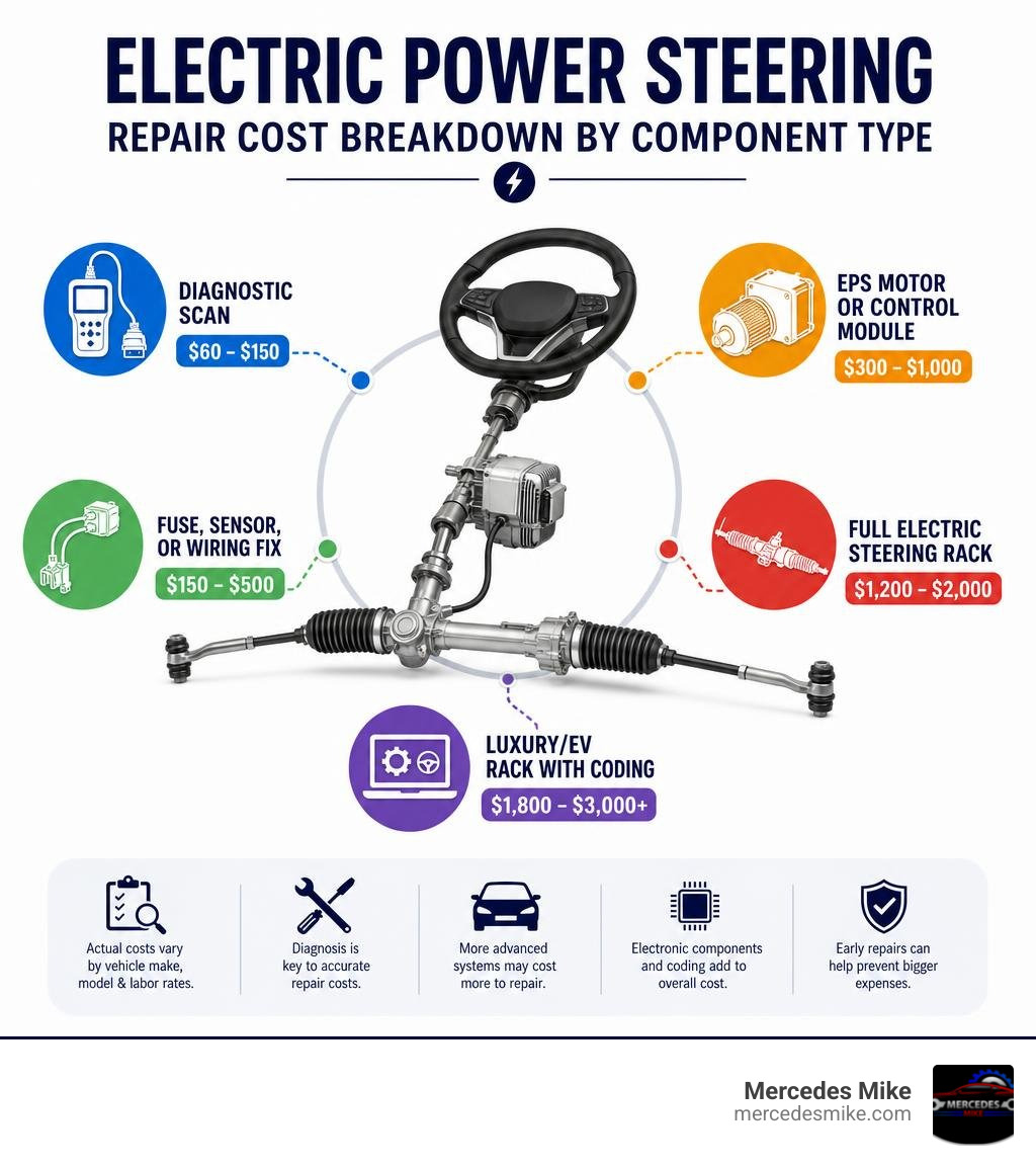 Electric power steering repair cost breakdown by component type infographic infographic Electric power steering repair cost breakdown by component type infographic infographic