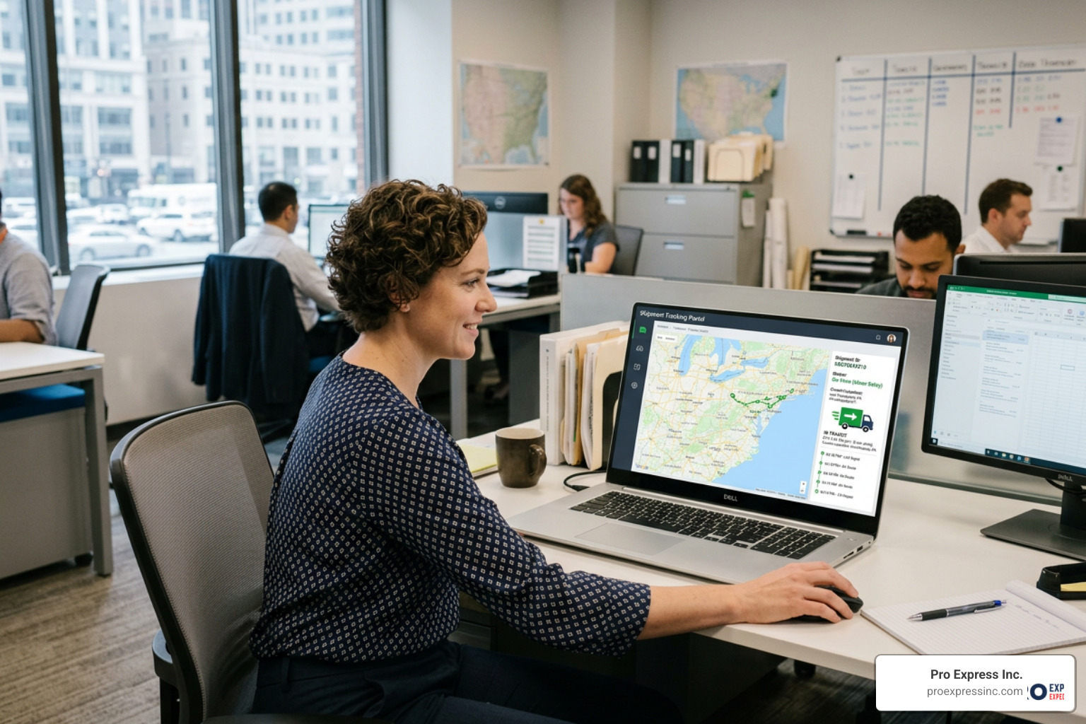 Logistics manager tracking shipment in real time Logistics manager tracking shipment in real time