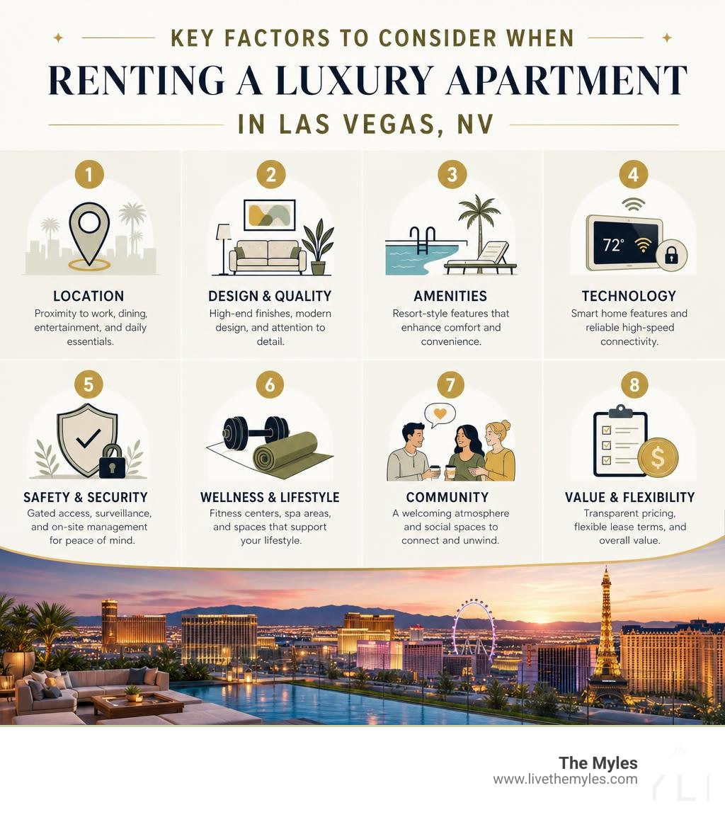 Key factors to consider when renting a luxury apartment in Las Vegas NV infographic Key factors to consider when renting a luxury apartment in Las Vegas NV infographic