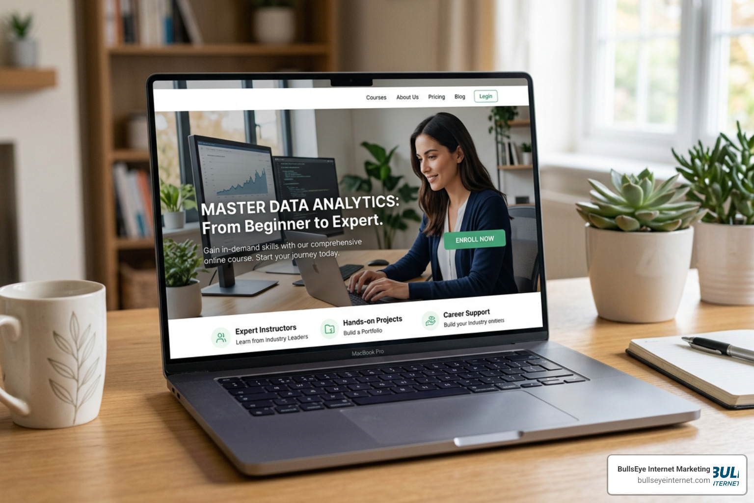 Landing page optimization elements showing message match and CTA placement
