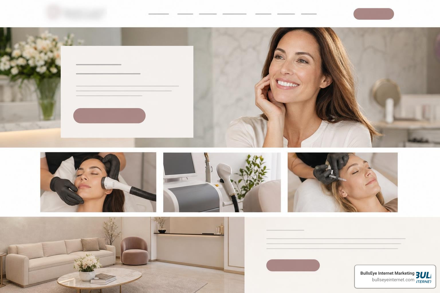 High-converting landing page layout for beauty clinics