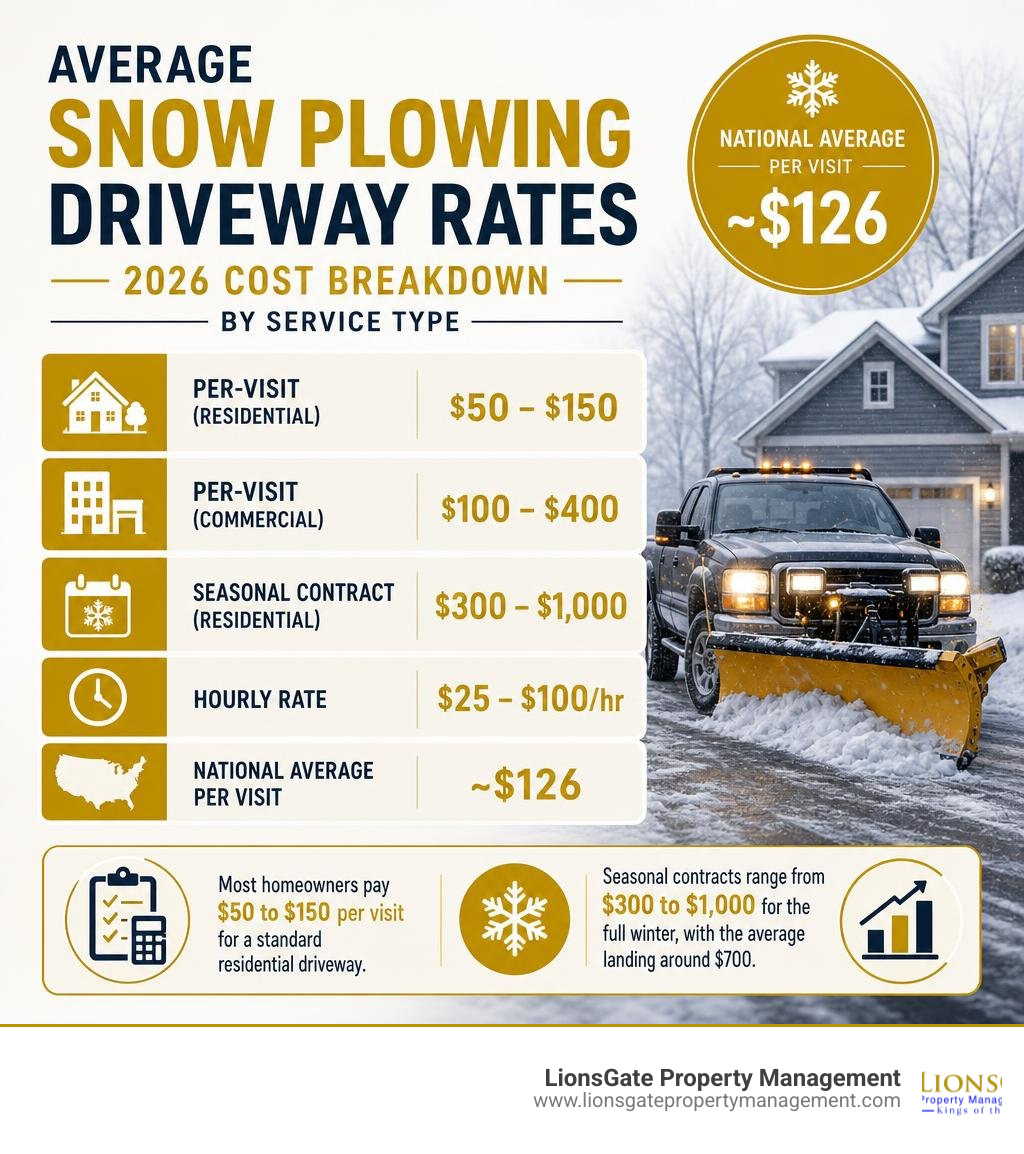 Average snow plowing driveway rates 2026 infographic with cost breakdown by service type infographic Average snow plowing driveway rates 2026 infographic with cost breakdown by service type infographic