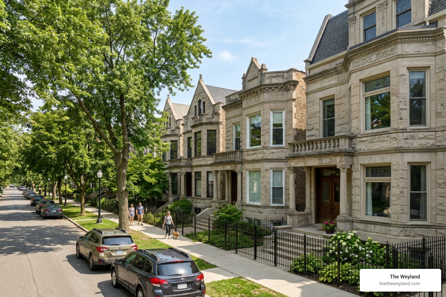historic Logan Square greystones historic Logan Square greystones