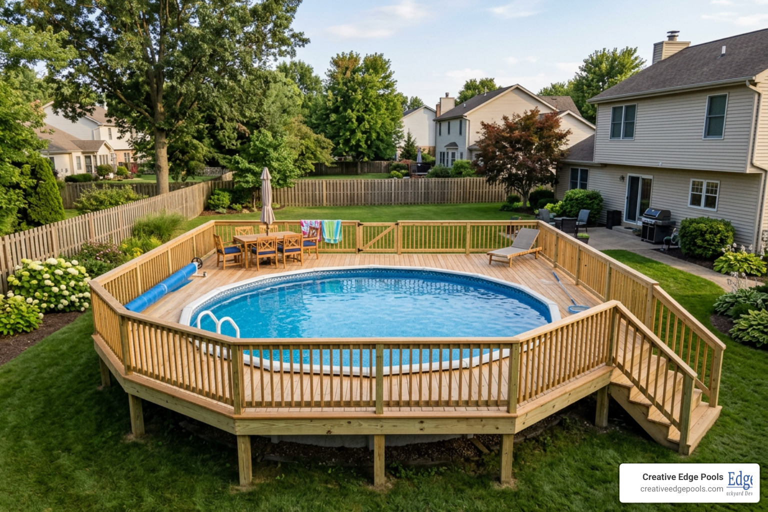 freestanding pool deck