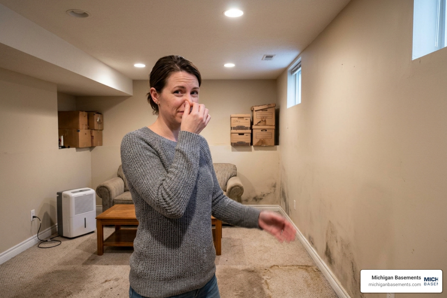 mold behind basement drywall hidden moisture damage
