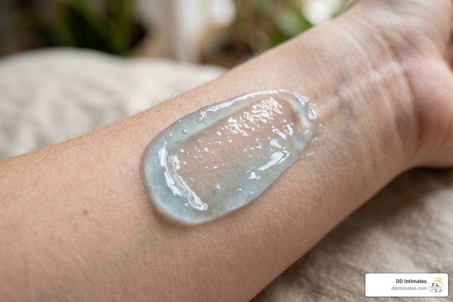 A close-up of a lightweight, translucent cooling gel texture