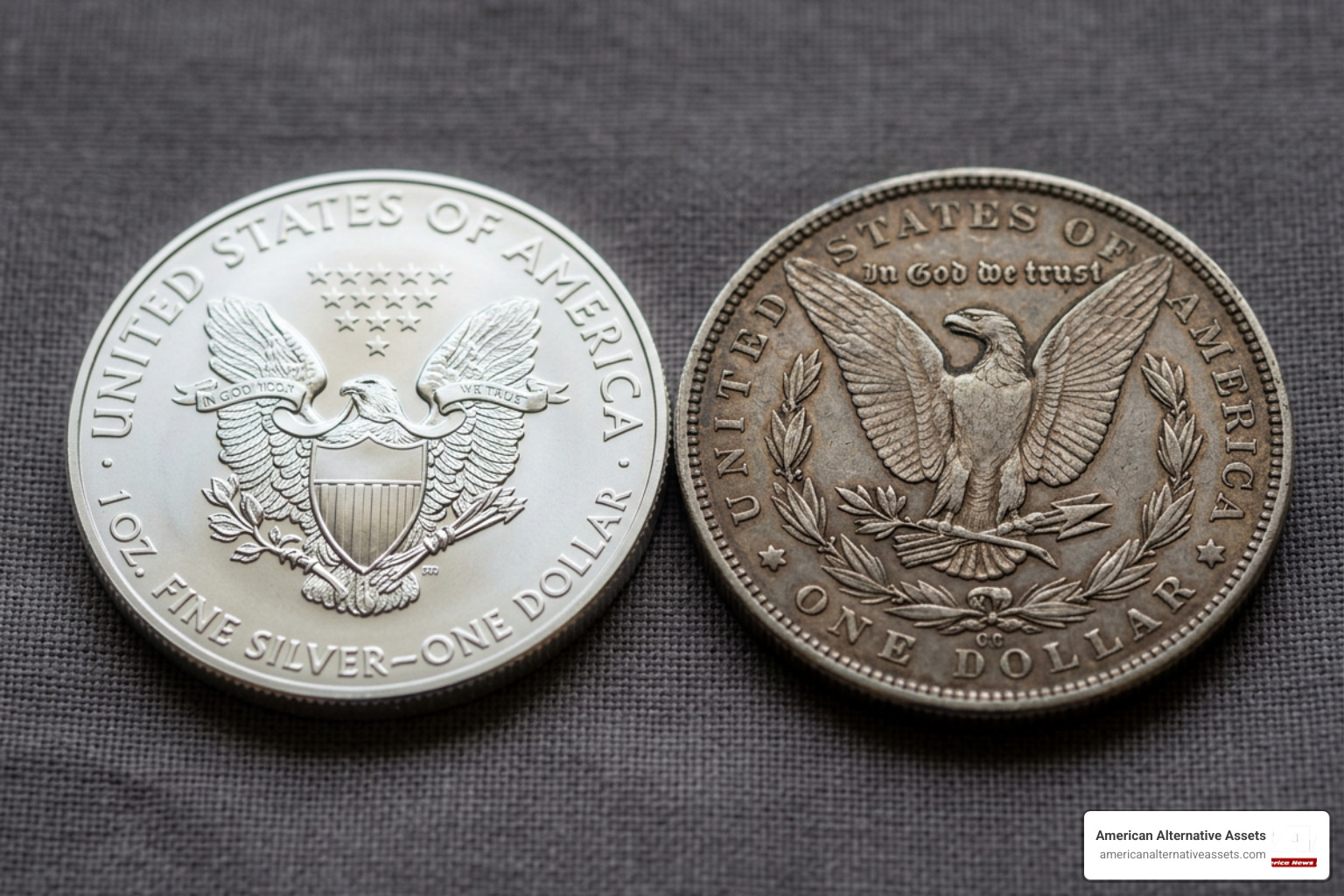 comparing an IRA-approved sovereign bullion coin and a non-eligible coin comparing an IRA-approved sovereign bullion coin and a non-eligible coin